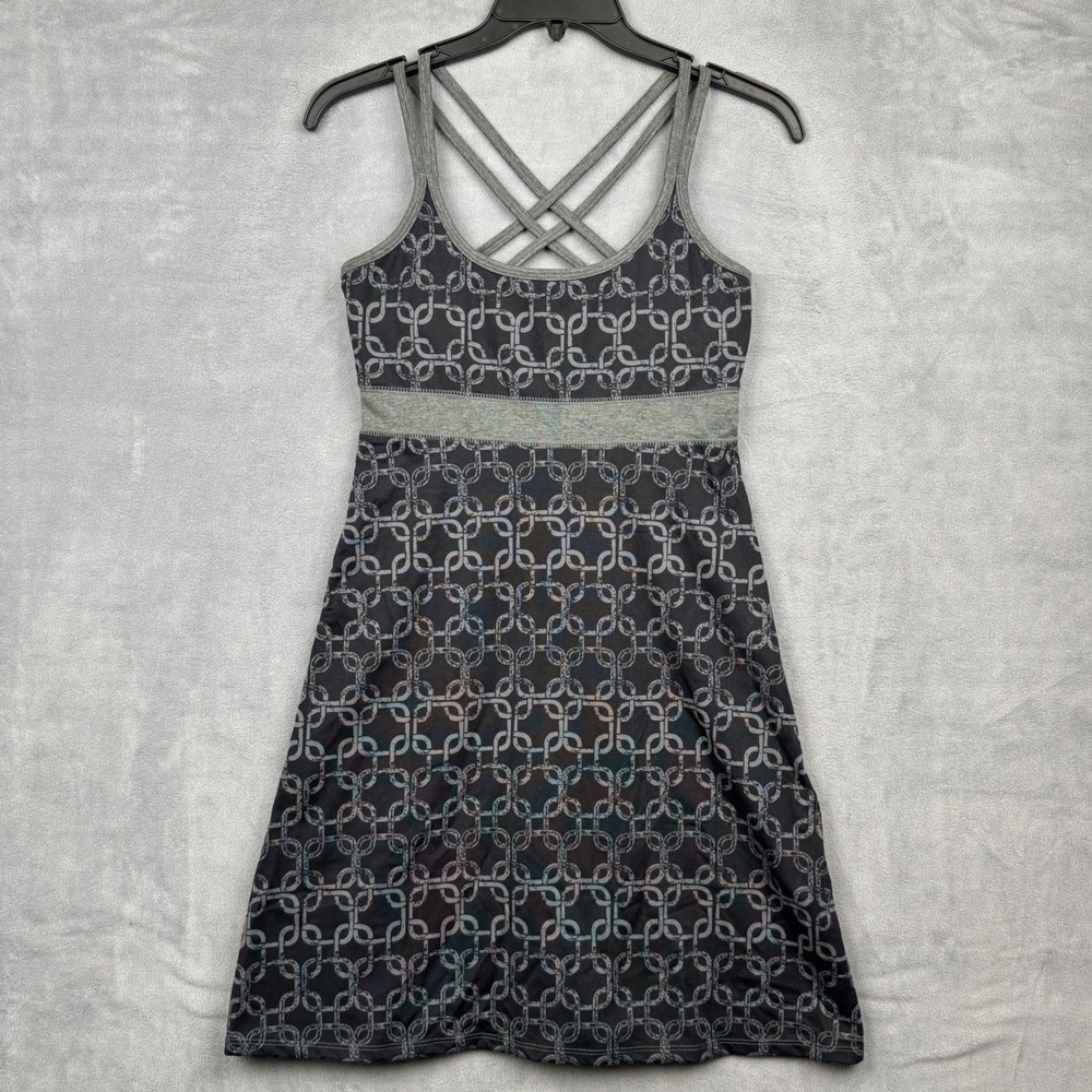 SOYBU Geometric Print Criss Cross Back Athleisure Dress Womens‎ XS